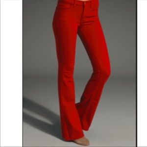 Jbrand red bell bottom jeans - size 26